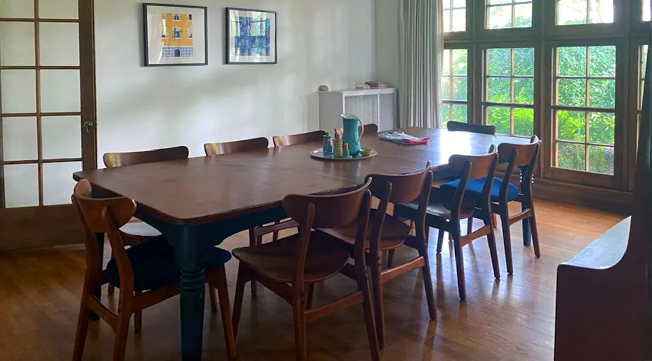 Spotless, guest-ready dining room in a short-term rental
